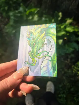 Sylthar, The Root-Crowned King - Original Dragon ACEO - The Ancient Bloodline Series aceo art card thumbnail 5