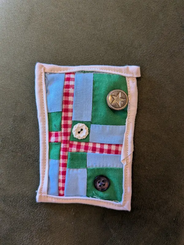 Abstract Textile Piece aceo art card