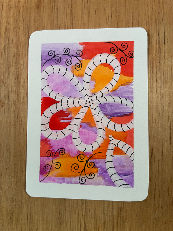 Floral Fun aceo art card