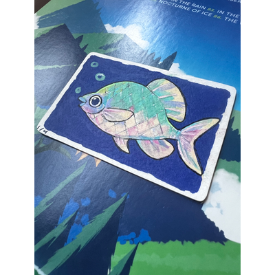 The Japanese Bitterling aceo art card thumbnail 2
