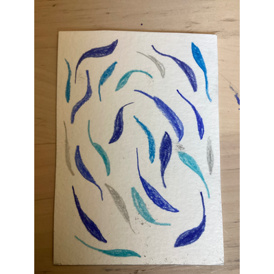 Gentle leaves 3/3 aceo art card thumbnail 2