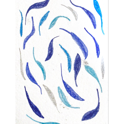 Gentle leaves 3/3 aceo art card thumbnail 1