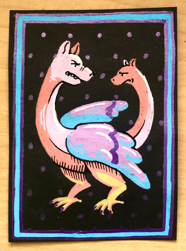 Meredith and Bernice aceo art card