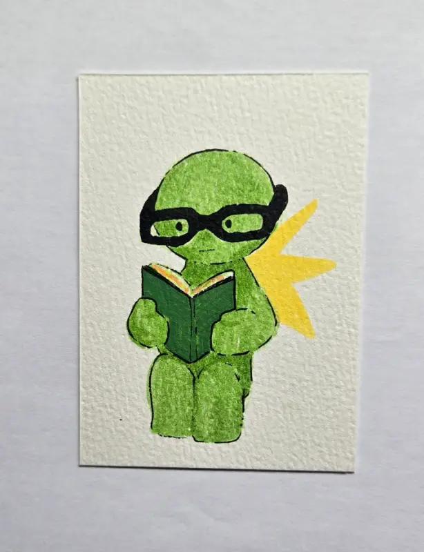Reading Smiski aceo art card