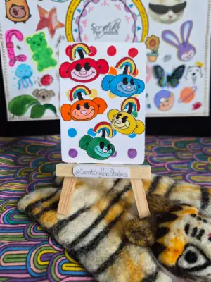 "Rainbow Monkey" Fan Art, KND aceo art card thumbnail 1