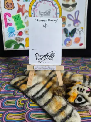 "Rainbow Monkey" Fan Art, KND aceo art card thumbnail 2