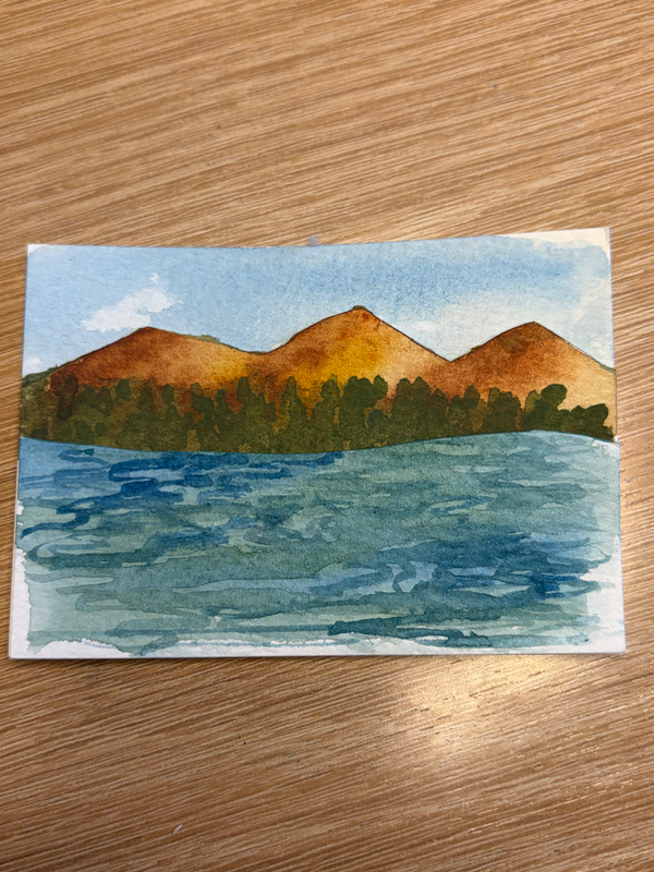 Lake McDonald aceo art card