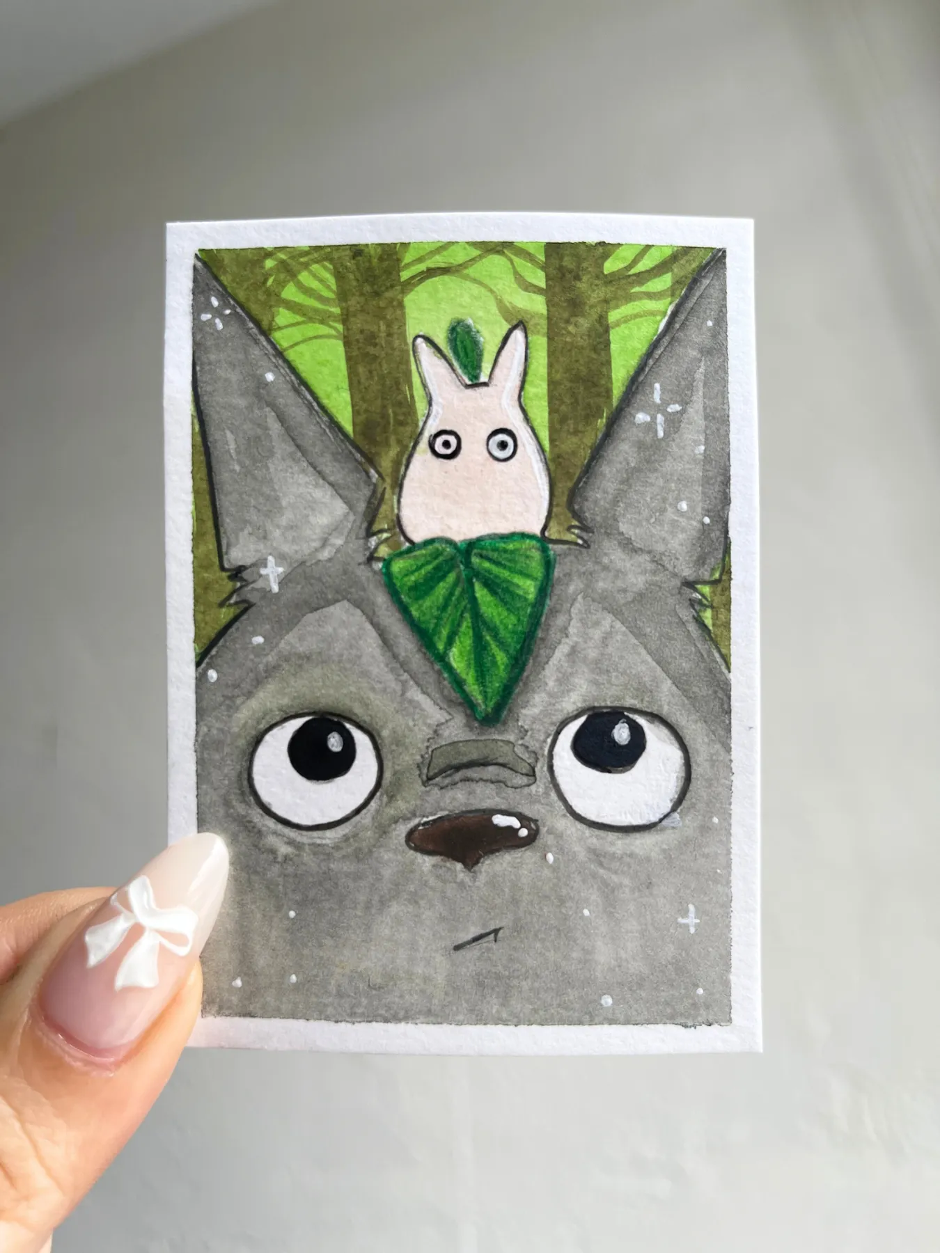Totoro aceo art card