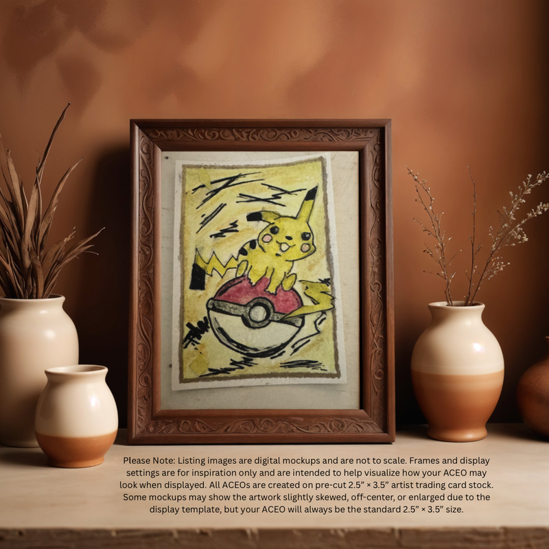 Pikachu aceo art card