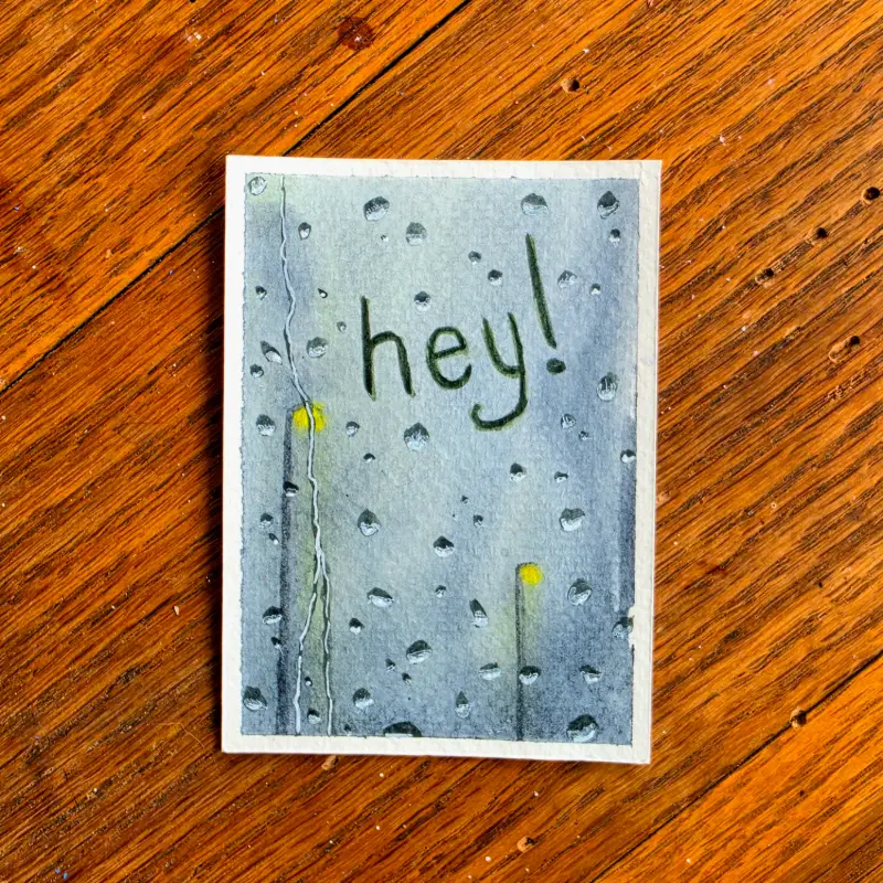 hey! aceo art card