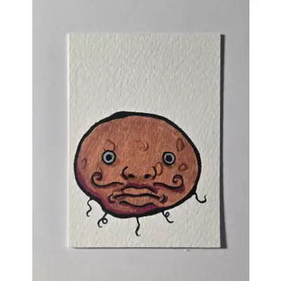 Homer Potato / Rhythm Heaven 2/3 aceo art card thumbnail 1