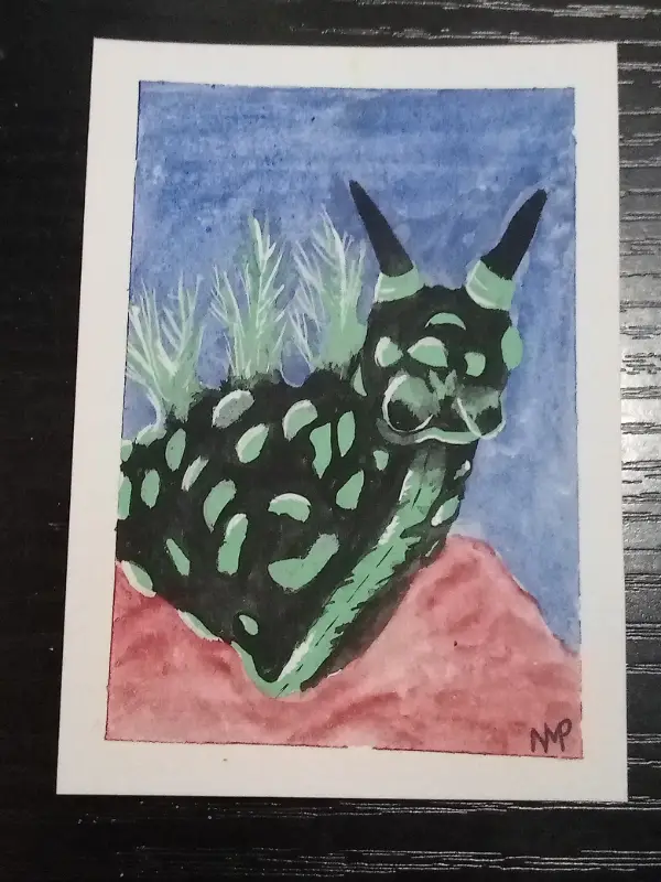 Tiny sea dragon aceo art card