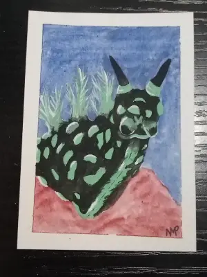 Tiny sea dragon aceo art card thumbnail 2