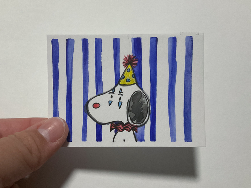 Big Top Dog aceo art card