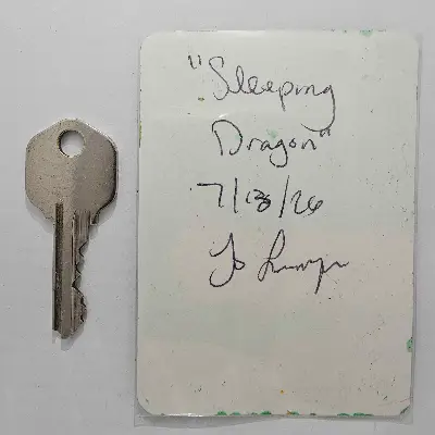 Sleeping Dragon aceo art card thumbnail 3