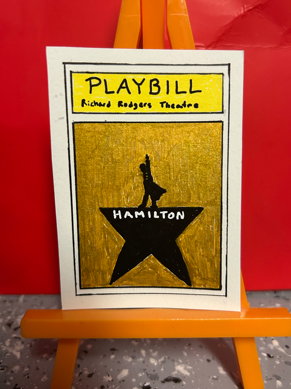 Playbill Series: Hamilton aceo art card