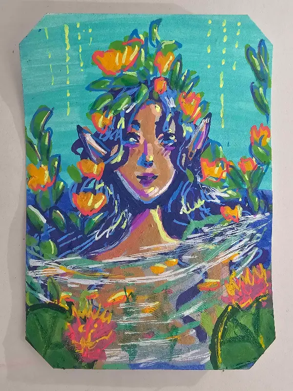 Blooming Lily aceo art card