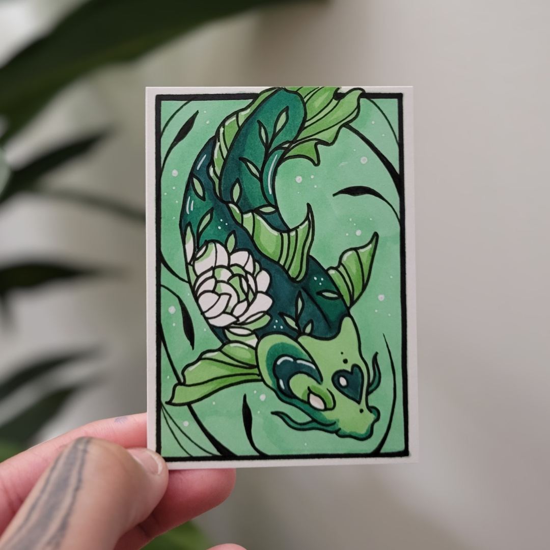 Poison Koi aceo art card