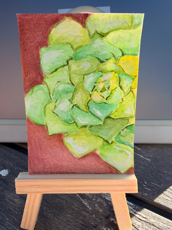 Desert’s geometry aceo art card