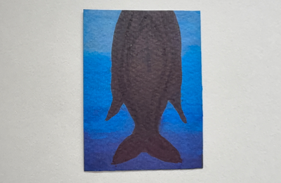 Big Fish, Little Fins aceo art card thumbnail 1