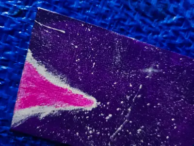Pink Comet Across Purple Sky Because Its Beautiful and I Like It aceo art card thumbnail 2