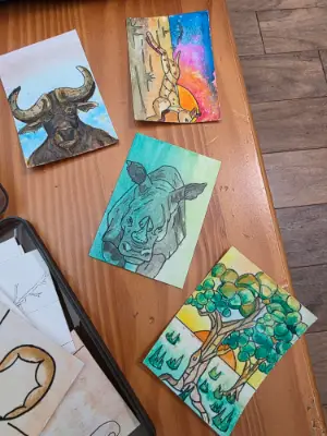 Too Fast aceo art card thumbnail 5