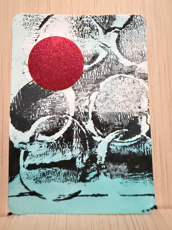 Red sun rising no.1 aceo art card