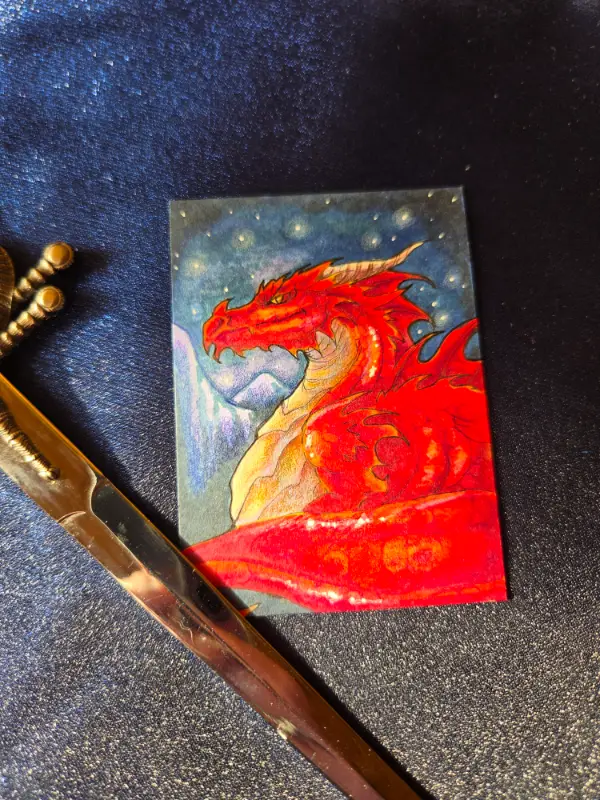 Vaeldrith - Original Dragon ACEO - The Ancient Bloodline Series aceo art card