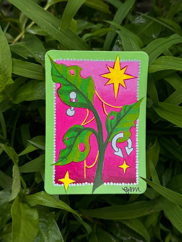 Pierced Plant “Not Just A Phase” aceo art card