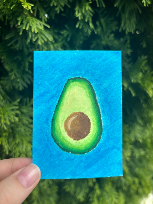 Avocado (Fruits of Summer series) aceo art card
