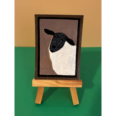 Panda of the Pasture aceo art card thumbnail 2