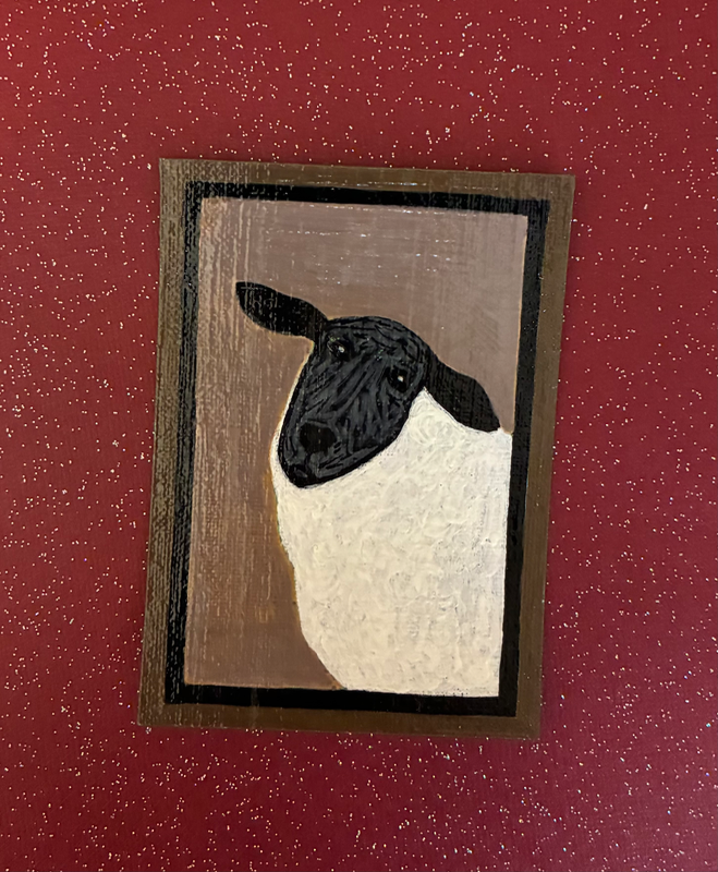 Panda of the Pasture aceo art card