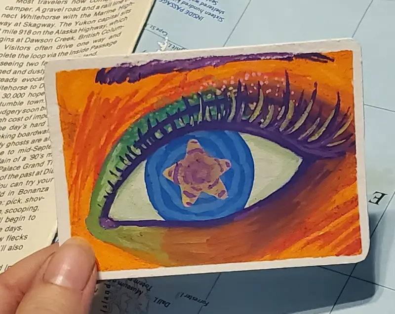 Starry Eyed aceo art card