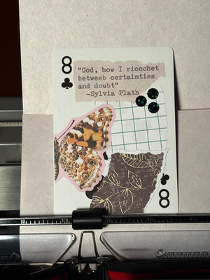Quote Card #93 by Mazerzine Butterfly Sylvia Plath aceo art card thumbnail 1
