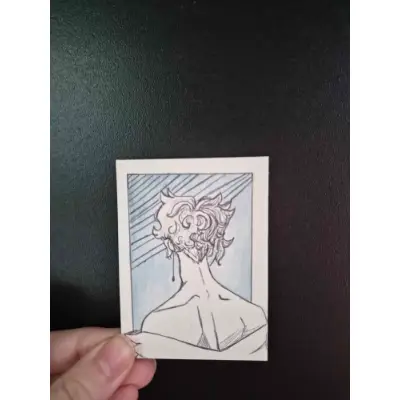 Waiting for Something to Happen aceo art card thumbnail 2