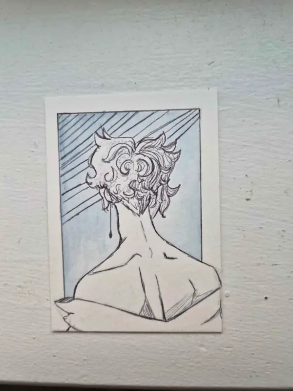 Waiting for Something to Happen aceo art card
