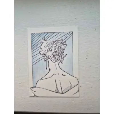 Waiting for Something to Happen aceo art card thumbnail 1
