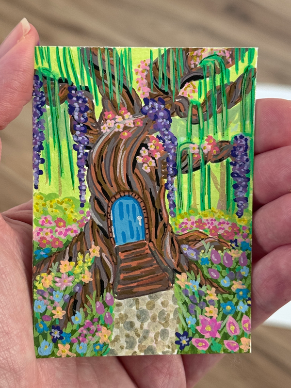 The willow tree aceo art card