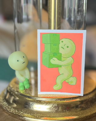 Smiski Moving aceo art card thumbnail 1