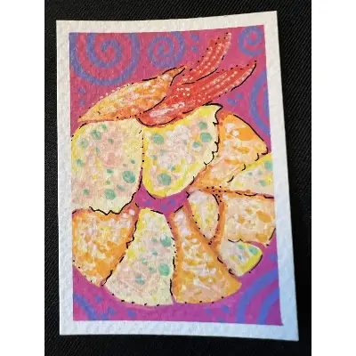 Shrimp Funk aceo art card thumbnail 1