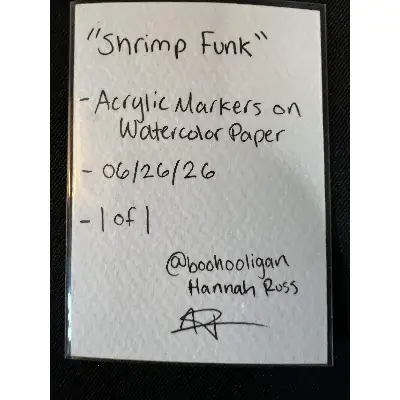 Shrimp Funk aceo art card thumbnail 2