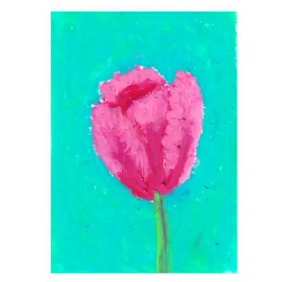 Tulip aceo art card thumbnail 1