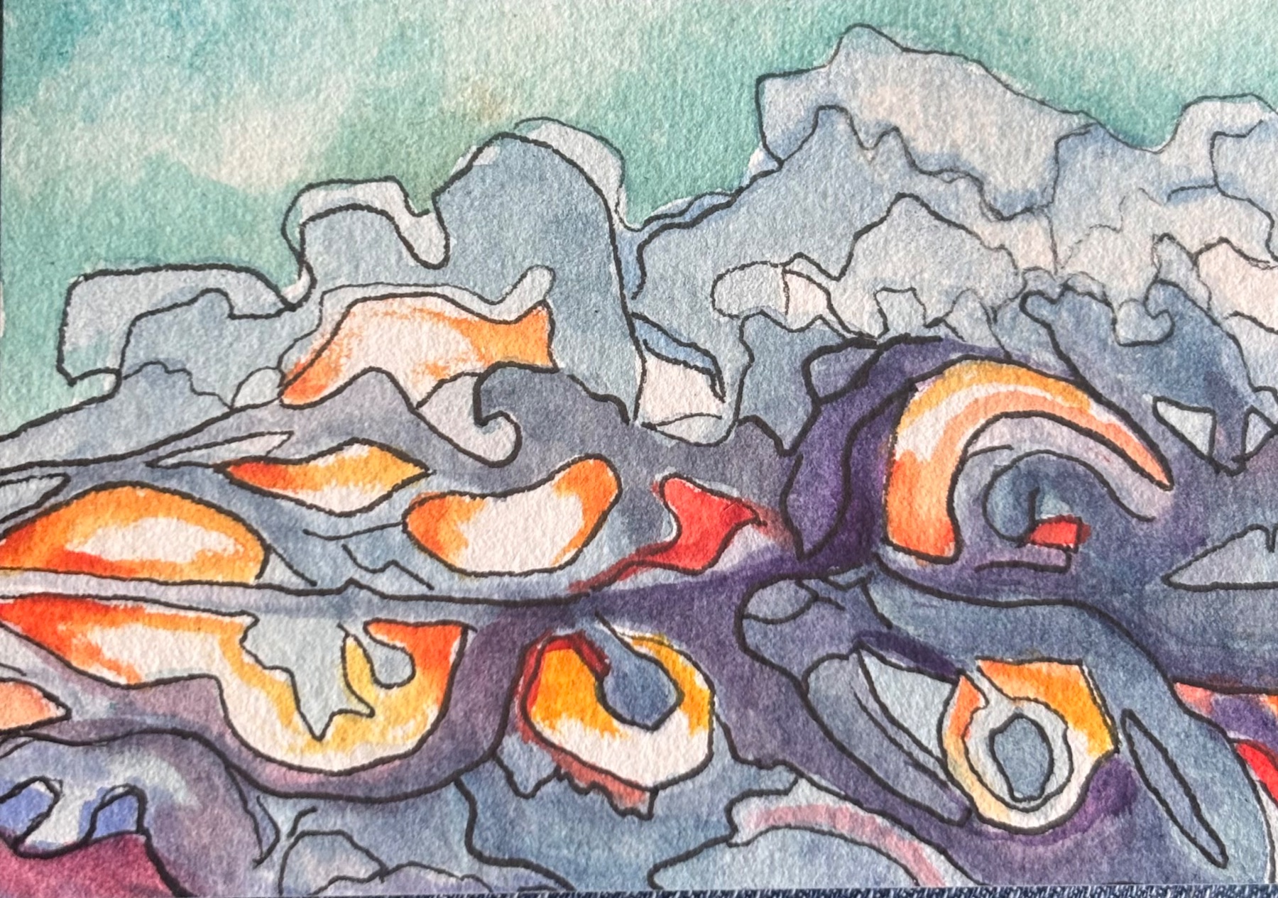 Glacial aceo art card