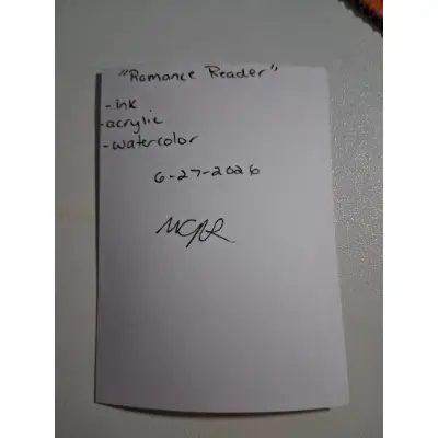 Romance Reader aceo art card thumbnail 5