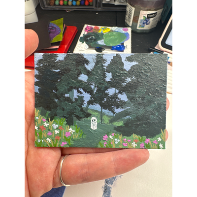 The Lonely Ghost aceo art card thumbnail 2