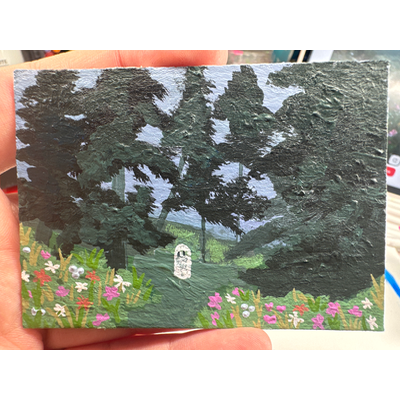 The Lonely Ghost aceo art card thumbnail 1