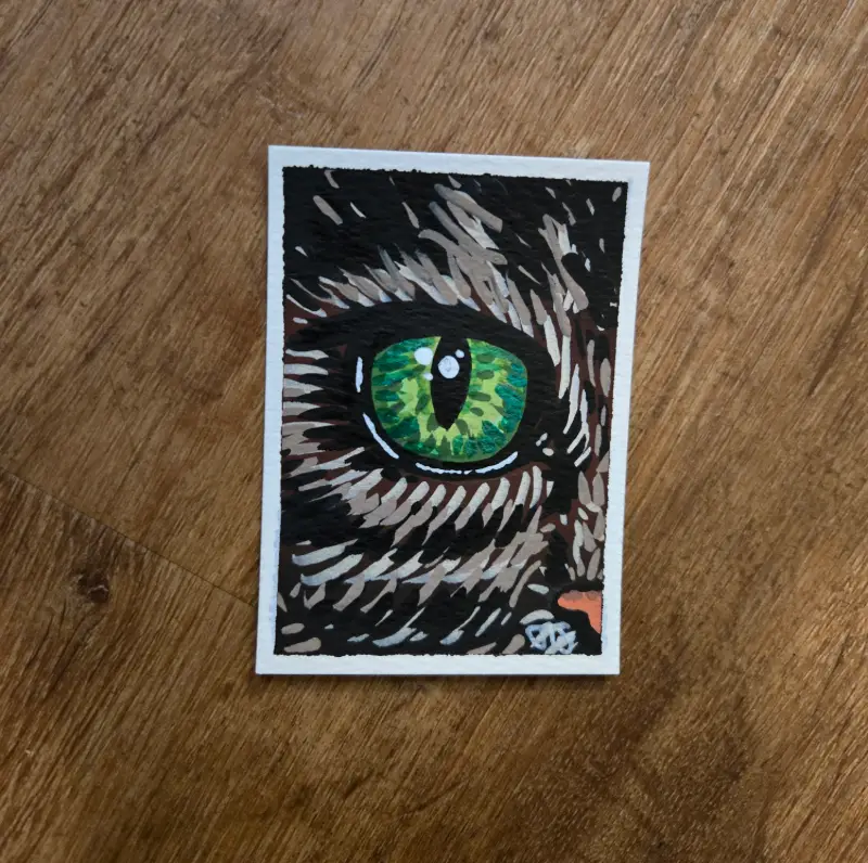 Cat Eye aceo art card