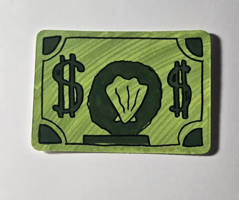 Clam Dollar - Spongebob Inspired Series 5/8 aceo art card