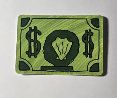 Clam Dollar - Spongebob Inspired Series 5/8 aceo art card thumbnail 1