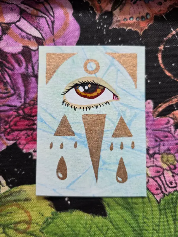 Tears in Gold #2 aceo art card